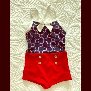 Janie and Jack retro bathing suit sz 6-12 months